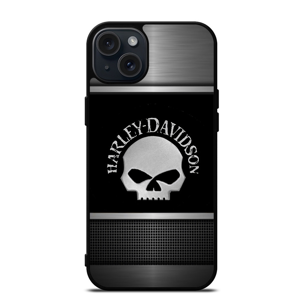 Harley-Davidson 48 スカルロゴカバー HARLEY DAVIDSON LOGO SKULL iPhone 15 Plus Case